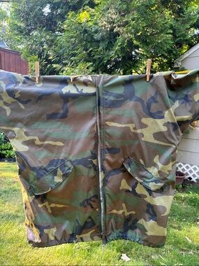 US Military Woodland Camo Rain Parka